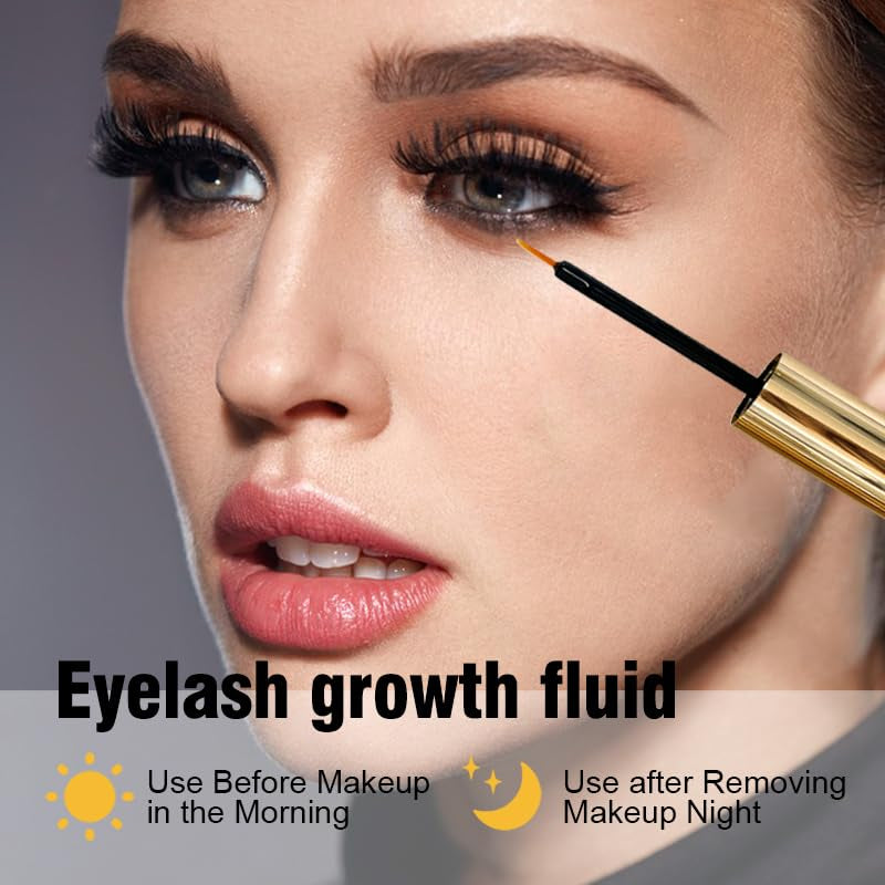 Non-Toxic Eyelash Growth Serum - 5Ml Lash Boosting Serum for Longer, Fuller Thicker Looking Lashes, Based on Natural Growth, Promote the Natural Growth and Thickening of Eyelashes